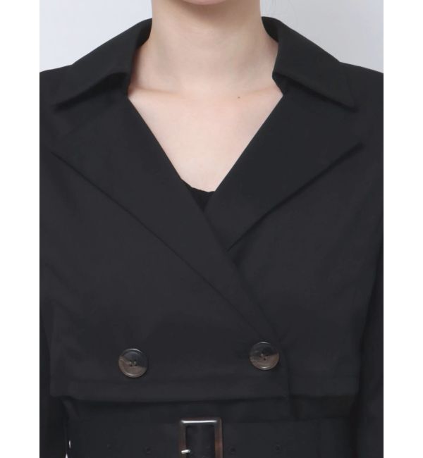 RESEXXY「レイヤードフレアトレンチコート」|トレンチコート|