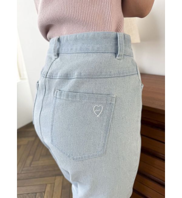 dazzlin「スリットフレアデニムパンツ」|デニム|