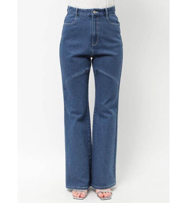 dazzlin「スリットフレアデニムパンツ」|デニム|