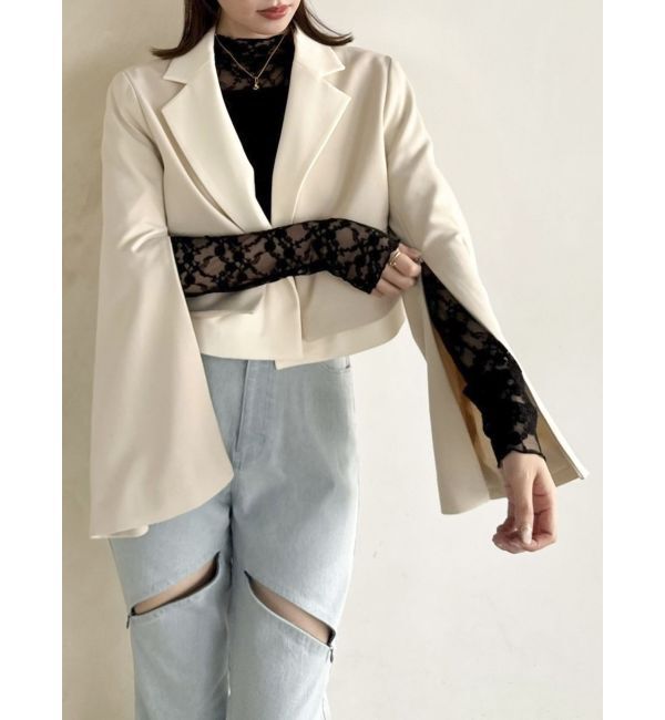 dazzlin「スリットフレアデニムパンツ」|デニム|