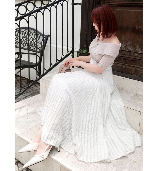 dazzlin「2WAYボタンオフショルニットトップス」|ニット・セーター|