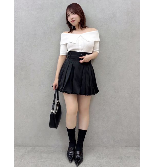 dazzlin「2WAYボタンオフショルニットトップス」|ニット・セーター|