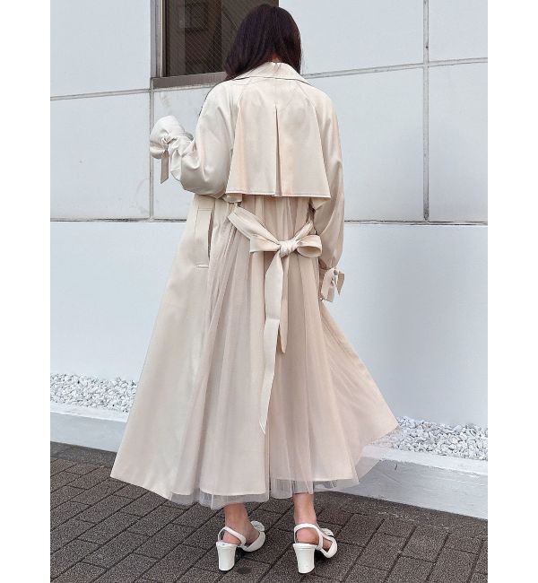 MERCURYDUO「バックチュールトレンチコート」|トレンチコート|