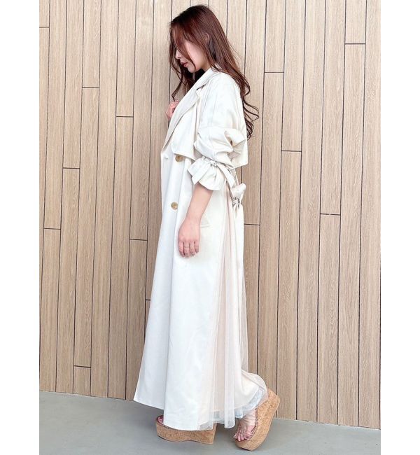 MERCURYDUO「バックチュールトレンチコート」|トレンチコート|