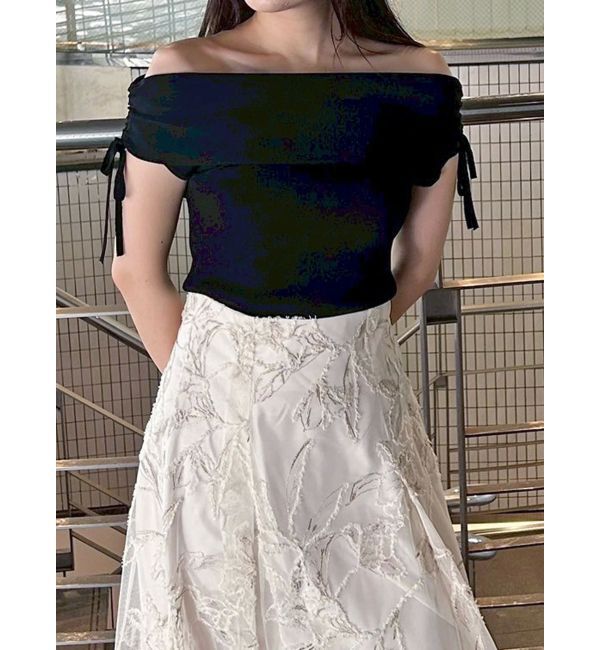 MERCURYDUO「オフショルドロストニット」|ニット・セーター|