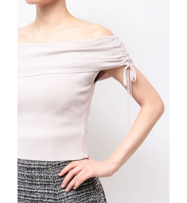 MERCURYDUO「オフショルドロストニット」|ニット・セーター|