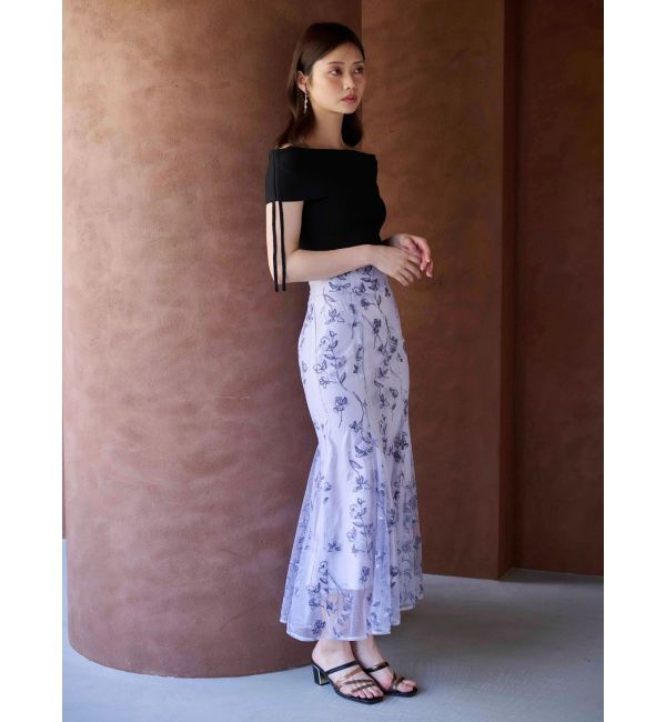 MERCURYDUO「オフショルドロストニット」|ニット・セーター|