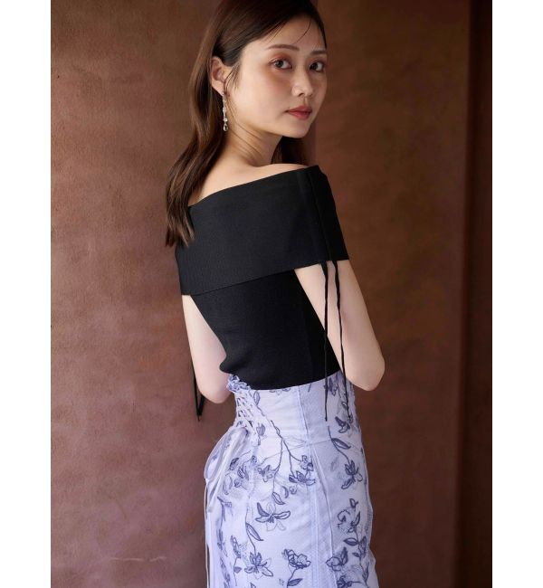 MERCURYDUO「オフショルドロストニット」|ニット・セーター|