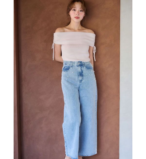 MERCURYDUO「オフショルドロストニット」|ニット・セーター|