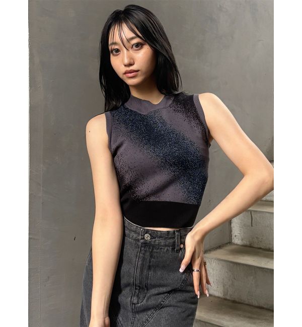 MURUA「クロップドグラデーションニット」|ニット・セーター|