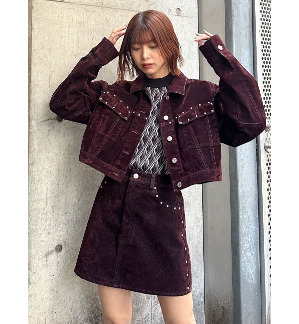 MURUA「ジオメトリックフレンチスリーブニットタンク」|ニット・セーター|