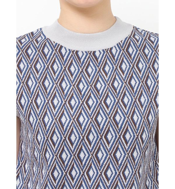 MURUA「ジオメトリックフレンチスリーブニットタンク」|ニット・セーター|