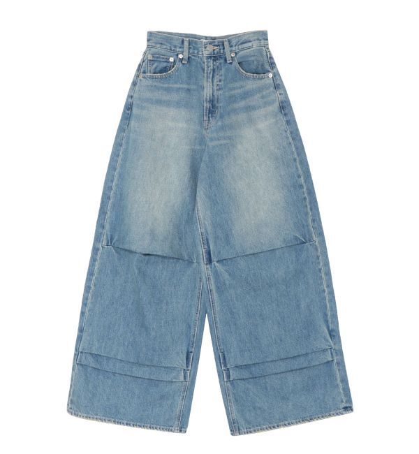 EVRIS「ニータックワイドデニムパンツ」|デニム|