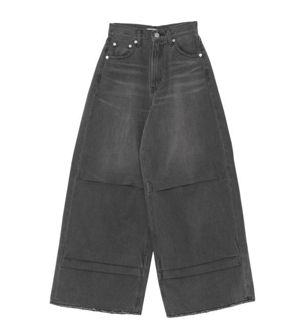 EVRIS「ニータックワイドデニムパンツ」|デニム|