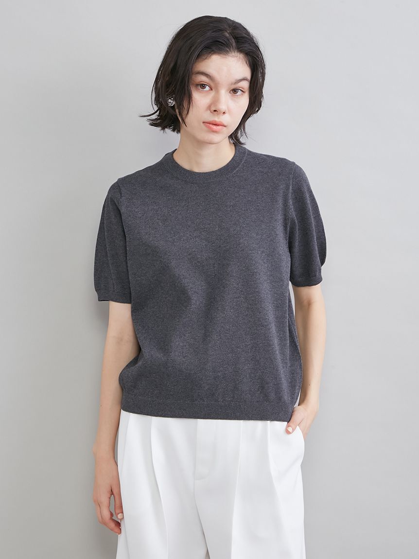 Mila Owen「コットンブレンドクールネックニット」|ニット・セーター|