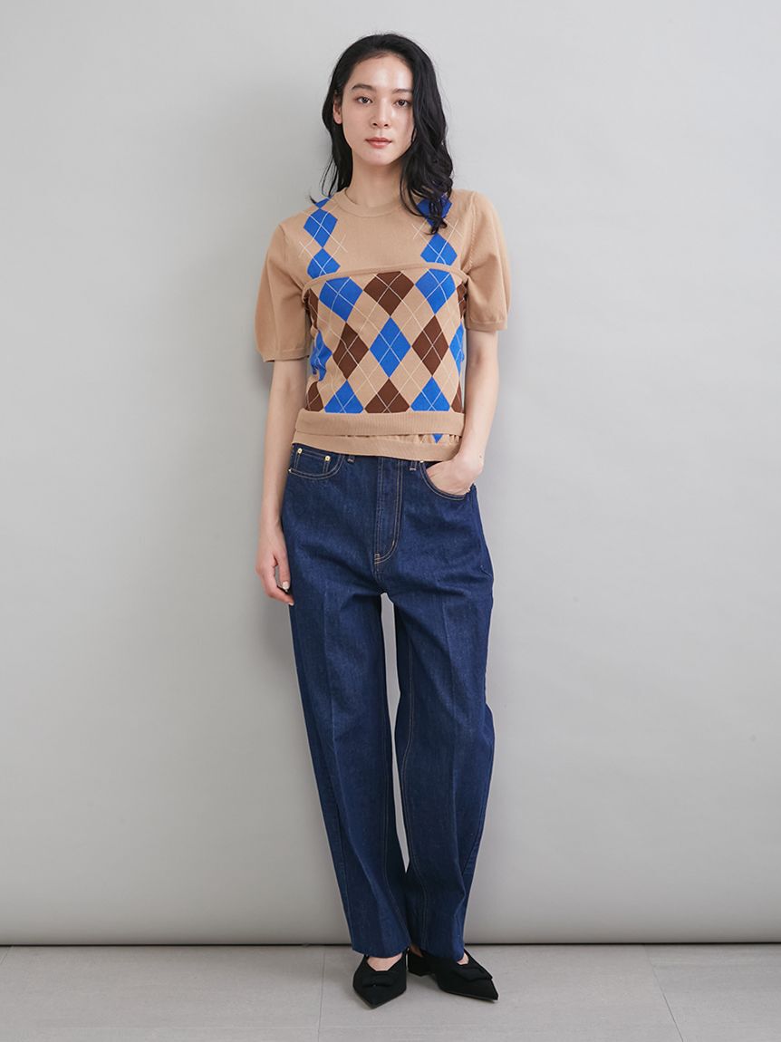 Mila Owen「センタープレスマムデニムパンツ」|デニム|