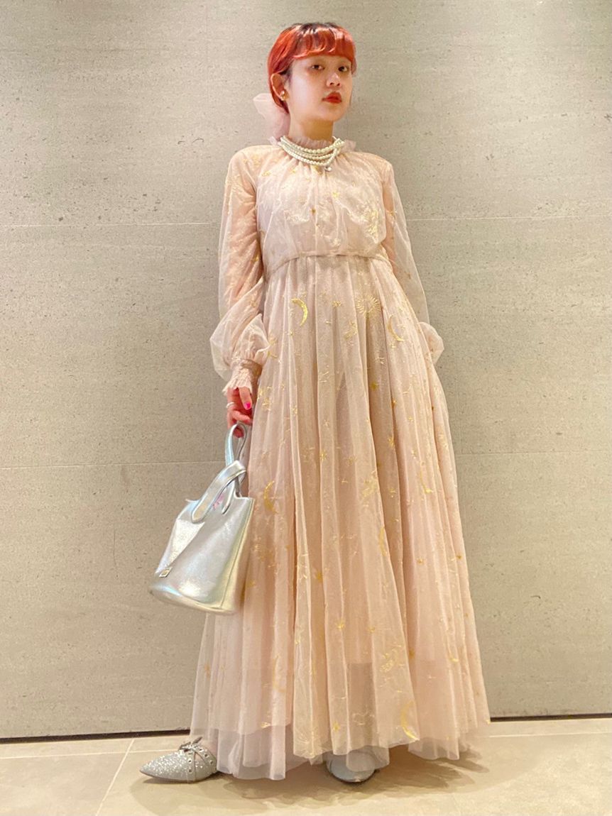 FURFUR「【限定サイズ】Twilightラメチュール刺繍ドレス」|ドレス|