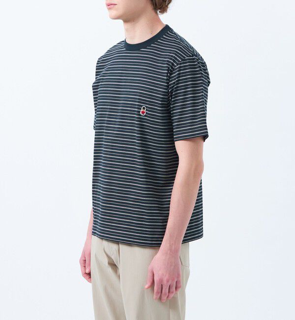 MACKINTOSH PHILOSOPHY「バッキンガムベア ランダムボーダー ワンポイントTシャツ」|Tシャツ・カットソー|