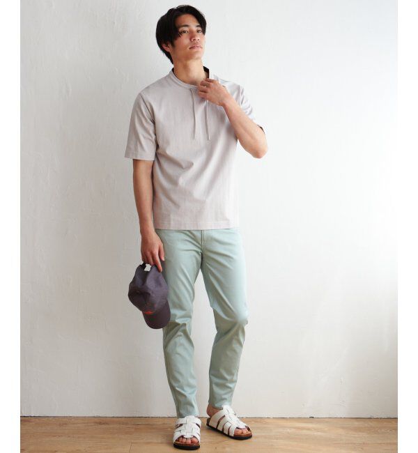 ikka「ヒヤテックルーイカラー5分袖」|Tシャツ・カットソー|