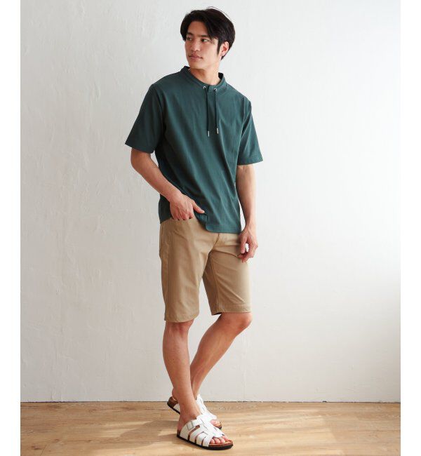 ikka「ヒヤテックルーイカラー5分袖」|Tシャツ・カットソー|