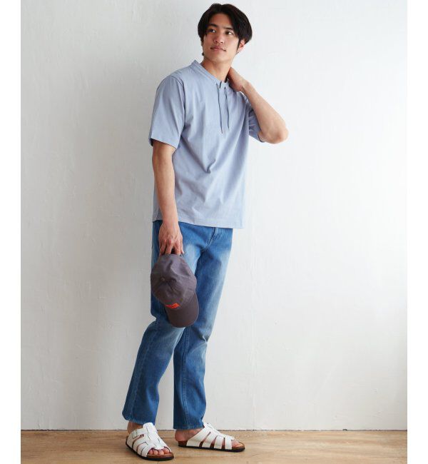 ikka「ヒヤテックルーイカラー5分袖」|Tシャツ・カットソー|