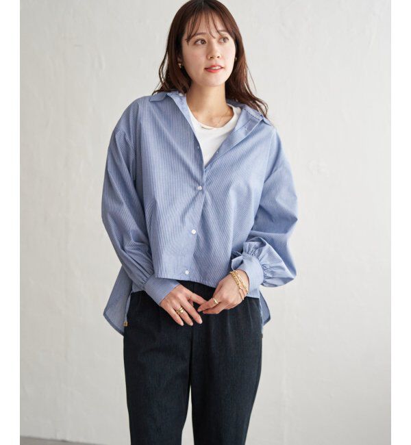 ikka「【雑誌InRed4月号掲載】ドロストロングテールシャツ【親子コーデ】」|シャツ・ブラウス|