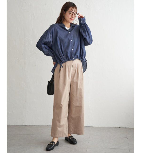 ikka「【雑誌InRed4月号掲載】ドロストロングテールシャツ【親子コーデ】」|シャツ・ブラウス|