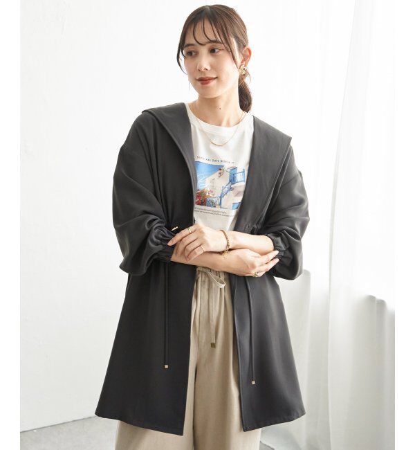ikka「UVドロストフードガウン」|その他|チャコール