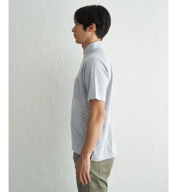 IKKA LOUNGE「【吸水速乾／イージーケア】アーバンドライ冷感コードレーンポロシャツ」|Tシャツ・カットソー|