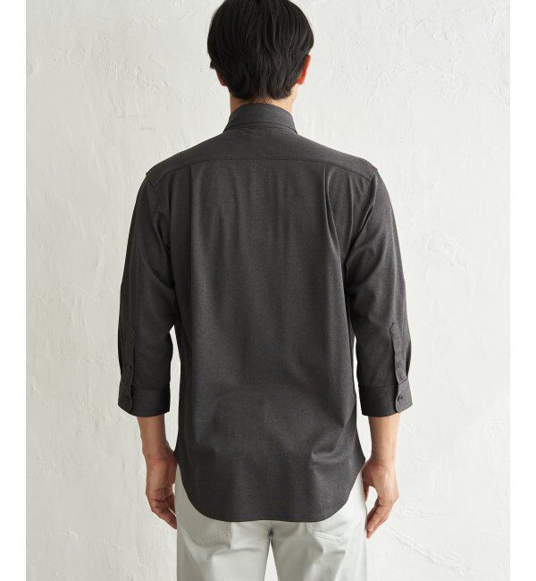 ikka「冷感鹿の子袖2wayスイスカラーシャツ」|シャツ・ブラウス|