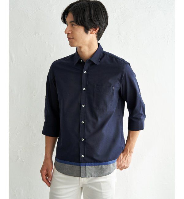 ikka「オックス袖2way裾切り替えシャツ」|シャツ・ブラウス|