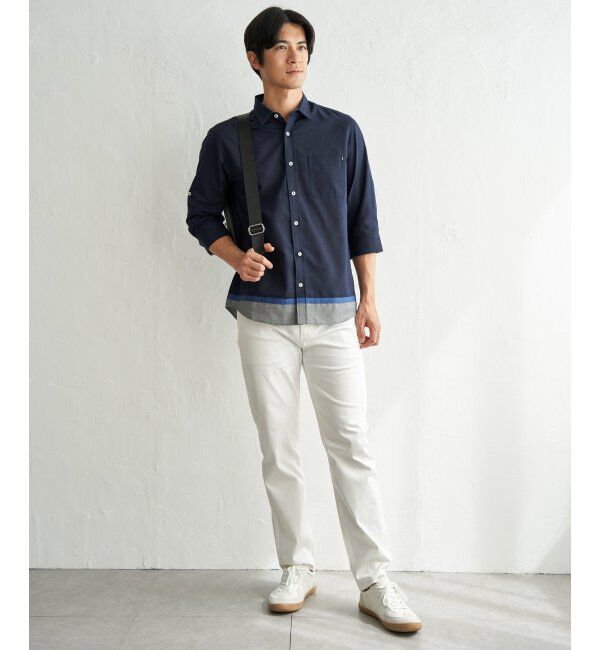 ikka「オックス袖2way裾切り替えシャツ」|シャツ・ブラウス|