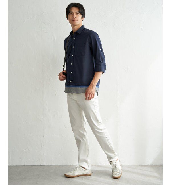 ikka「オックス袖2way裾切り替えシャツ」|シャツ・ブラウス|