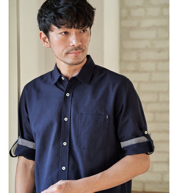 ikka「オックス袖2way裾切り替えシャツ」|シャツ・ブラウス|