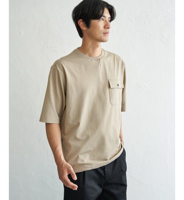 ikka「【吸水速乾】冷感メッシュ5分袖アウターT」|Tシャツ・カットソー|