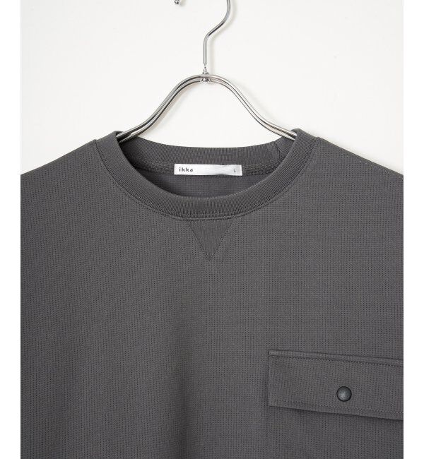 ikka「【吸水速乾】冷感メッシュ5分袖アウターT」|Tシャツ・カットソー|