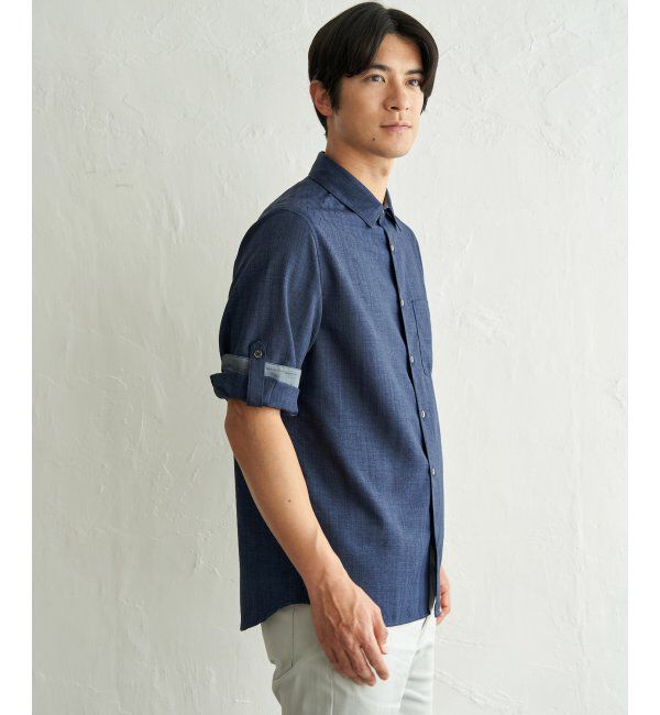 ikka「速乾ドビー袖2wayシャツ」|シャツ・ブラウス|