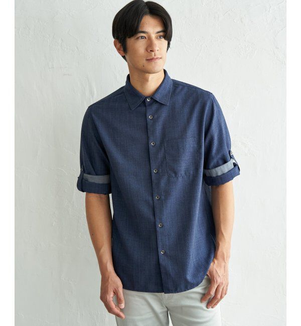 ikka「速乾ドビー袖2wayシャツ」|シャツ・ブラウス|