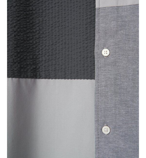 ikka「7分袖冷感ブロックスシャツ」|シャツ・ブラウス|