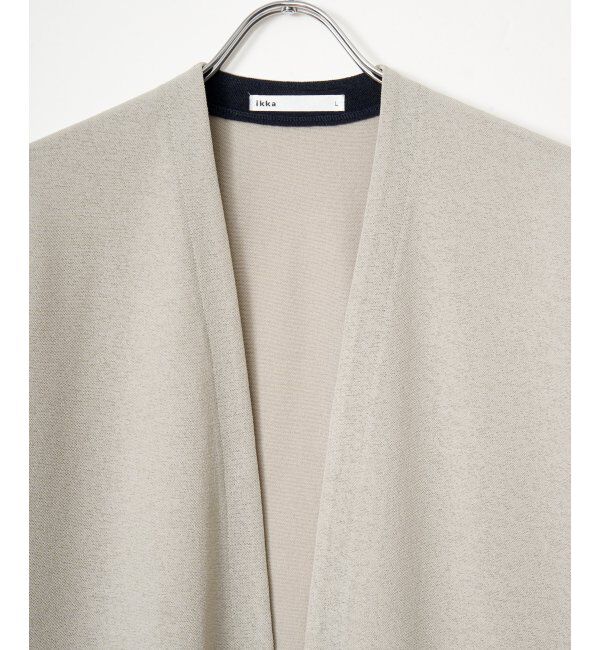 ikka「冷感DRY鹿の子5分袖カーディガン」|カーディガン|