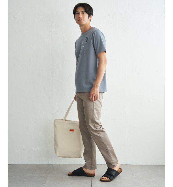 ikka「冷感ポンチメガネ刺繍ポケT」|Tシャツ・カットソー|