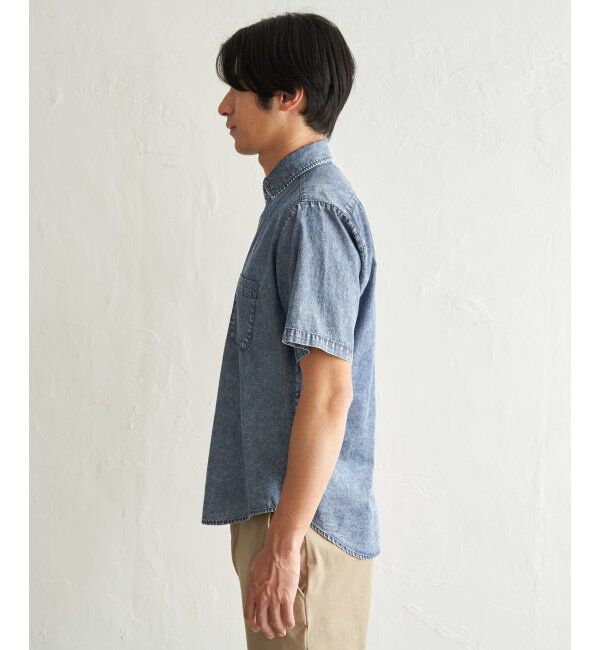 ikka「インディゴレイカンスイスカラーシャツ」|シャツ・ブラウス|