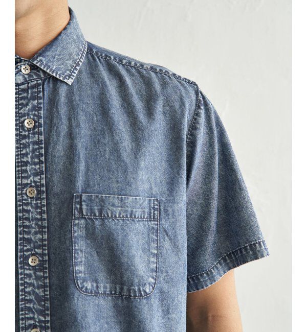 ikka「インディゴレイカンスイスカラーシャツ」|シャツ・ブラウス|