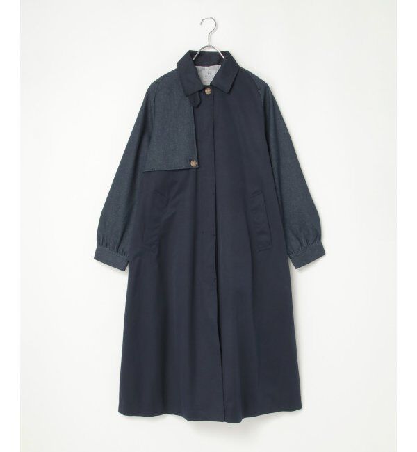 Lbc with Life「デニム切り替えステンカラーコート」|その他|