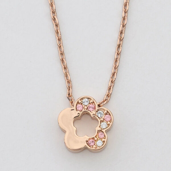 MARY QUANT「ハーフストーンデイジー ネックレス」|ネックレス|ピンクゴールド