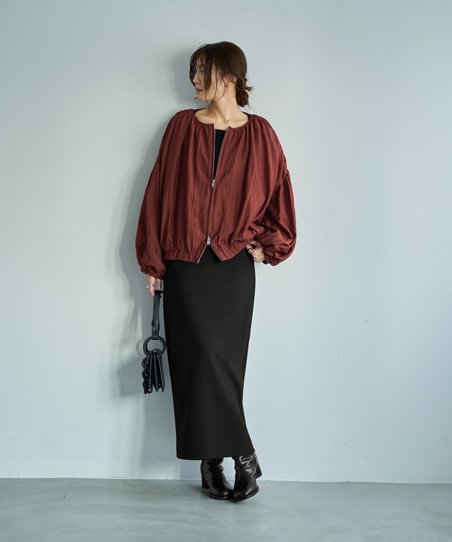 STYLE DELI「便利な楊柳ブラウスブルゾン」|カーディガン|