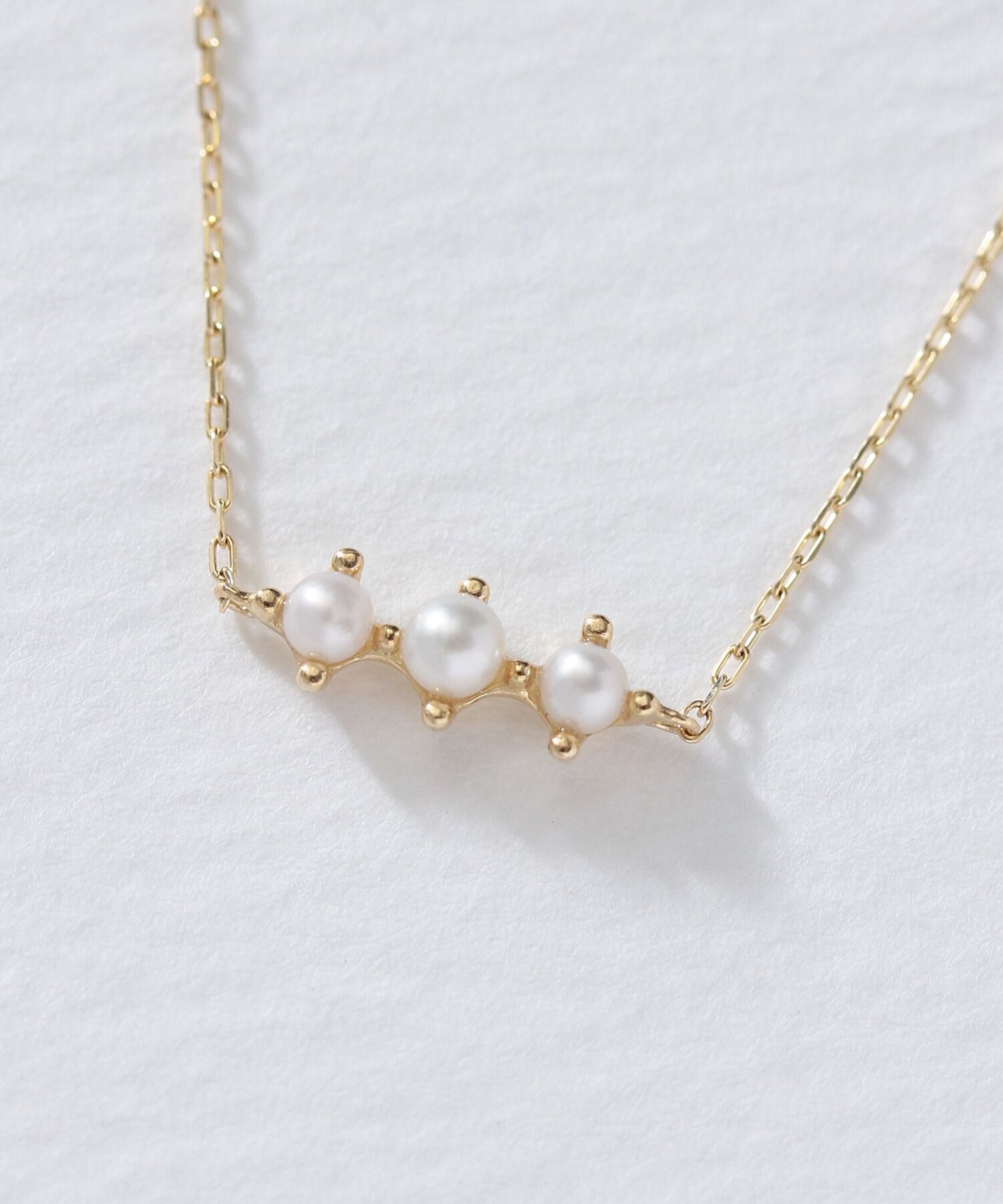 NOIR DE POUPEE「K10 3粒パール ブレスレット」|ブレスレット・バングル|