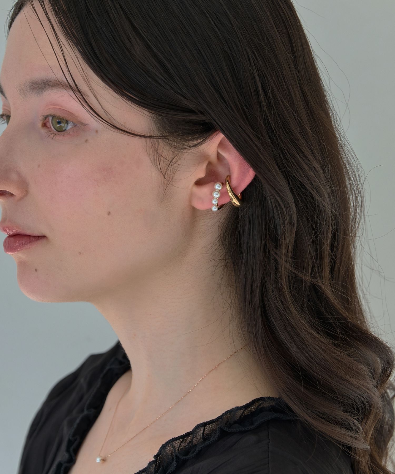 Phoebe「【シリーズ累計販売10000点突破！】ドレッシングパールイヤーカフ　ゴールド」|イヤーカフ|