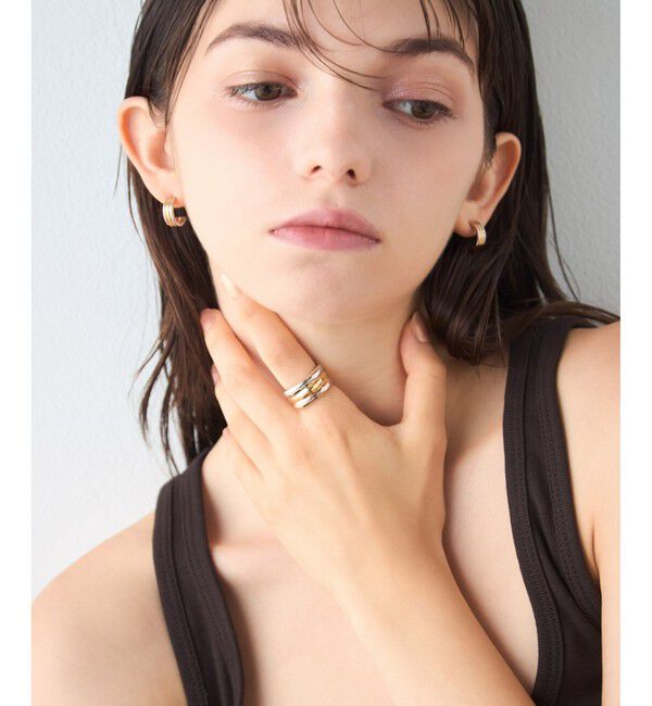 ete「[トリカラー] ニュアンス リング ボールド」|リング|