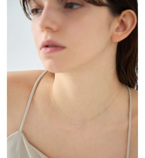 ete「[レイヤード] K10WG クレセントムーン ネックレス」|ネックレス|
